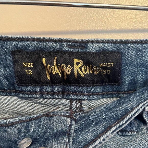 Indigo Rein Blue Distressed Jean Shorts - Picture 5 of 11